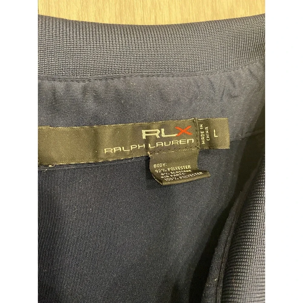 RLX‎ Ralph Lauren Polo Shirt Large Navy Blue Golf Shirt Short Sleeve Casual